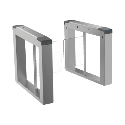 Torniquete Swing para EXTERIOR / Compatible con Reconocimiento Facial / Carril de 90 cms / Acero Inoxidable SUS304 / Motor Brushless / Capacidad 20-60 Personas por Minuto / 3,000,000 MCBF  / Perforaciones listas para montaje DS-KAB6ZU1 No Incluido