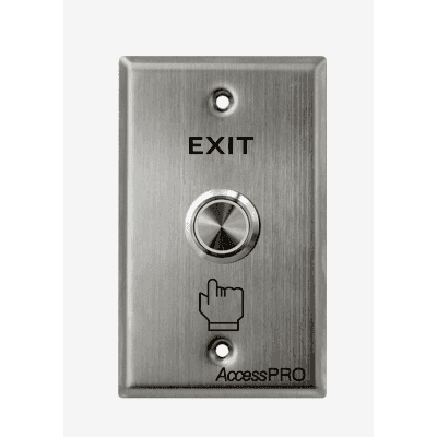 Botón de Cabeza Plana / Exterior IP66 / Estético / Placa de Acero Inoxidable