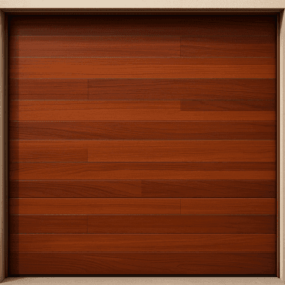 Puerta de Garage de Alta Calidad / Estilo Americano / Acabado Laminado PREMIUM / Color Madera Clara / 9x8 Pies.