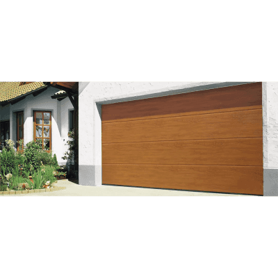 Sección para puerta de Garage / Linea Central / Imitacion MADERA / Golden Oak / Para GARAGE107 / Estilo Americana.