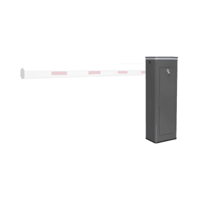 Barrera Vehicular Izquierda / Soporta Brazo de Hasta 3 m / Apertura en 1.5 s / Final de Carrera Ajustable por Programación / Movimiento Fluido / Diseño Elegante Color Gris / Con Corona Semaforizada