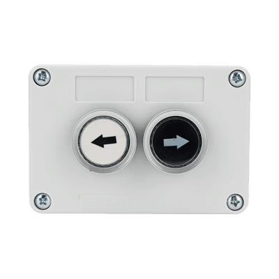 Botonera Doble Para Barreras Vehiculares, Operadores Corredizos y Abatibles.