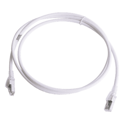 Patch Cord Cat6A S/FTP / 1.5m (5ft) / Blindado 360° / CM/LS0H / Alta Densidad / Blanco