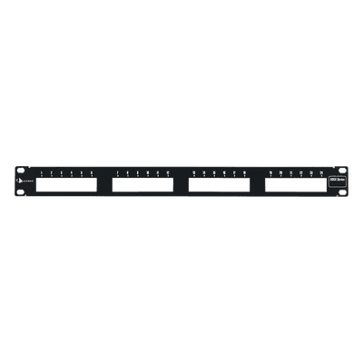 Patch Panel / 24 Puertos / Plano / 1UR / Aluminio Cepillado / 44.5mm (1.75')