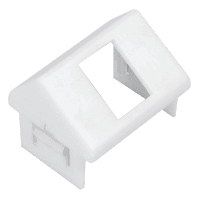 Adaptador para Placa de Pared / 1 Salida / Diseño Angulado / Color Blanco / Compatibilidad TERA y UTP MAX