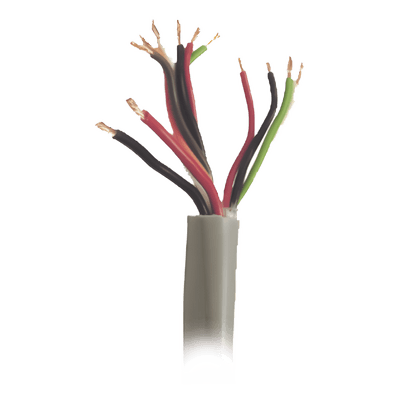 Bobina de Cable / 500 m (1640 pies) / 12 Conductores / 5 Pares Calibre 22 + 1 Par Calibre 18 / Gris / Intemperie / Control de Acceso y Alarmas