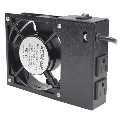 Ventilador para Gabinete de Pared / 110 VCA / 38 CFM / 2 Tomas de Corriente / 171x41x127 mm / 6.7x1.6x5.0 pulgadas