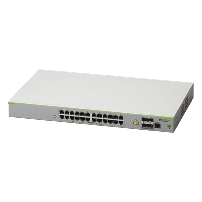 Switch Administrable CentreCOM FS980M, Capa 3 de 24 Puertos 10/100 Mbps + 4 SFP Gigabit