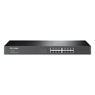 Switch Gigabit no administrable / 16 puertos 10/100/1000 Mbps / Rack o escritorio / 35.7 Mpps / 1.19 ft (0.36 m) de profundidad