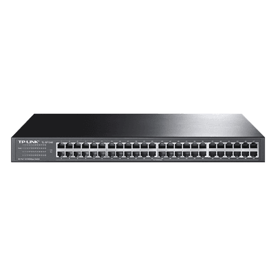 Switch no administrable / 48 puertos 10/100 Mbps / 96 Gbps capacidad de conmutación / 71.4 Mpps throughput / Rack 19" (48.26 cm)