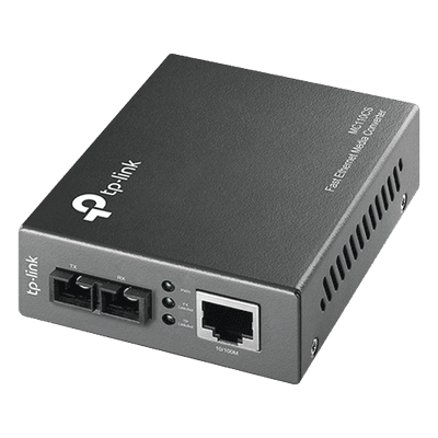 Convertidor de Medios / Fibra Óptica Monomodo / 1 Puerto RJ45 10/100 Mbps / Puerto SC 100 Mbps / Alcance 20 km (65,616.8 ft) / Plug and Play