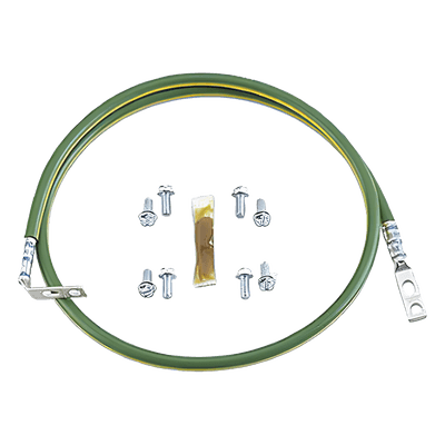 Jumper de Aterrizaje / 10 AWG (6 mm²) / 61 cm (2 ft) / Terminal 45° y Recta / 30A / Cobre Desnudo