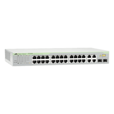Switch WebSmart / 24x FE 10/100 Mbps / 2x GE 10/100/1000 Mbps / 2x SFP Gigabit Combo / 12.8 Gbps Switching Fabric
