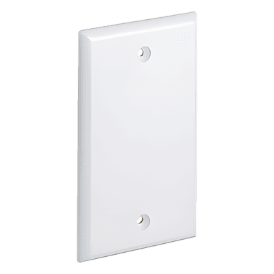Placa de Pared Ciega / Vertical Plano / 70 x 115 mm (2.75" x 4.52") / UL 94V-0 / Blanco