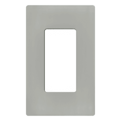 Placa de Pared Decorativa / 1 Espacio / Diseño sin Tornillos Visibles / Perfil 7.6 mm / Acabado Brillante Gris