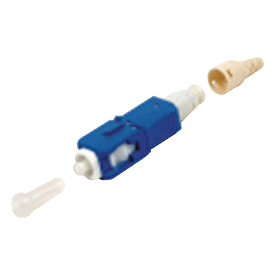 Conector de Fibra Óptica Pre-Pulido / SC/UPC Simplex / Monomodo OS1/OS2 / Re-Terminable / Color Azul
