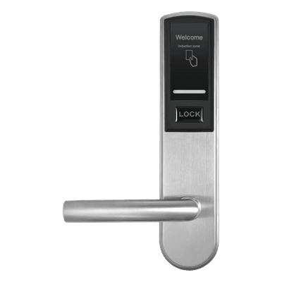 Cerradura para Hotel / Tarjetas MIFARE 13.56 MHz / Aleación de Zinc / 224 Eventos / Backset 62.5 mm / 2.05 ft