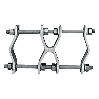 Kit de Montaje Tipo Pipa / Diámetro 31.8-88.9 mm (1.3-3.5 in) / Acero Galvanizado / Intemperie / 2 Brackets