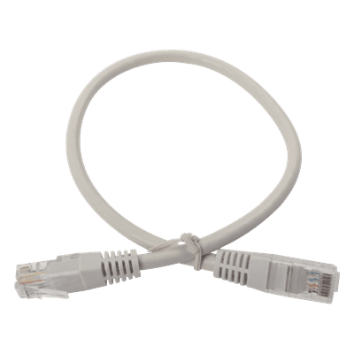 Cable de Parcheo UTP Cruzado Cat6 / 0.4m (1.31 ft) / Sin Blindaje / RJ45 8(8) / Gris