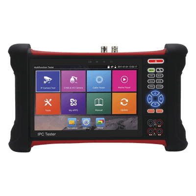 Probador de Vídeo Android con Pantalla LCD de 7" para IP ONVIF / HD-TVI 8MP (TurboHD) / Análogo, ONVIF, Wi-Fi, Scanner IP, WiFi, entrada HDMI