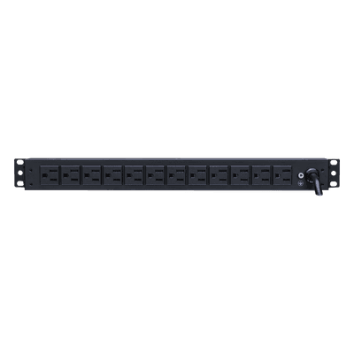 PDU Básico Para Distribución de Energía, Con 12 Tomas NEMA 5-15R Traseras, 1UR, 15 Amp, 120 Vca