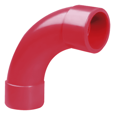 Codo de Radio Curvo 90° / 3/4" (0.874" ID / 22.1 mm) / CPVC Ignífugo / UL Listed / NFPA 13, 13R, 14 / Espacios Confinados
