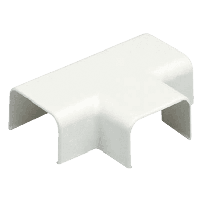 Accesorio en T para Canaleta / ABS Resistente a Impactos / UL94V-0 FT4 / 0 a 50°C / Blanco Mate