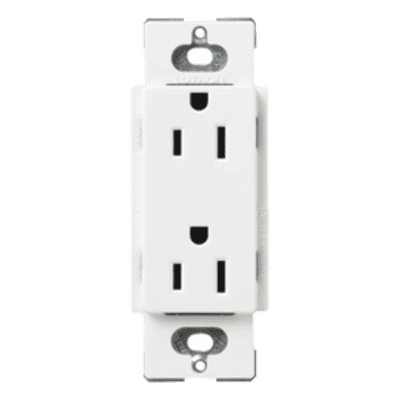 Tomacorriente Dúplex / 15 A / 125 V / Caja Estándar Tipo Americano / Color Snow / Certificación UL y CSA