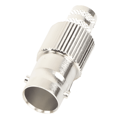 Conector Coaxial BNC Hembra / 75 Ohm / Anillo Plegable / RG-6/U / Níquel-Oro-Teflón / 25 mm
