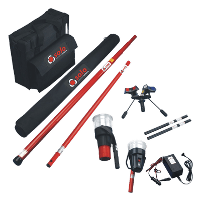Kit de Prueba para Detectores Térmicos y de Humo / Pértiga Telescópica 6 m (19.7 ft) / Probador Térmico Integrado / Diseño Universal / Copa Transparente / Baterías y Cargador Incluidos