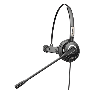 Diadema monoaural con tecnología antishock para teléfonos IP FANVIL y Polycom con micrófono de cancelación de ruido, larga durabilidad