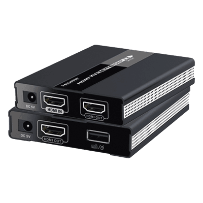 Kit extensor KVM ( Teclado, video, Mouse ) HDMI 1080P @ 60 Hz, 60 metros con cable CAT5e/6