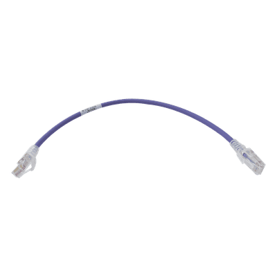 Patch Cord Modular Cat6 UTP / CM/LS0H / 0.3m (1 ft) / 26 AWG / Violeta