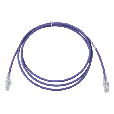 Patch Cord / Cat6 UTP / CM/LS0H / 2.13 m (7 ft) / 26 AWG / Ultra Delgado 5.3 mm / Violeta