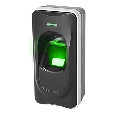 Lector Esclavo de Huella y Proximidad / RS-485 / IP65 / Sensor Óptico Antirrayaduras / 50 x 102 x 37 mm / 0 a 45 °C