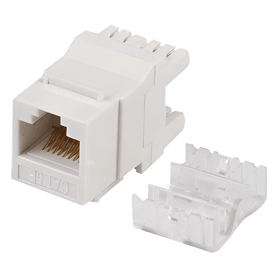 Módulo Jack Keystone / Cat5e / Terminación 180° / Sin Blindaje / 1 Puerto / Blanco