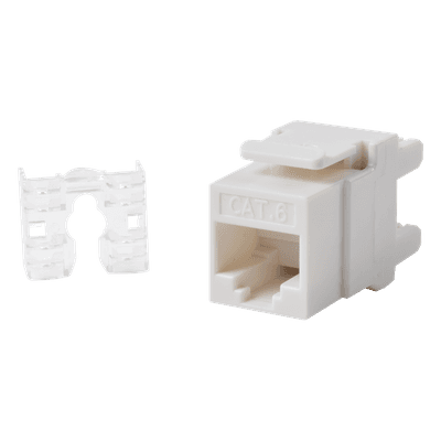 Módulo Jack Keystone / Cat6 / UTP / Terminación 110 / Ángulo 180° / 1 Puerto / Color Blanco