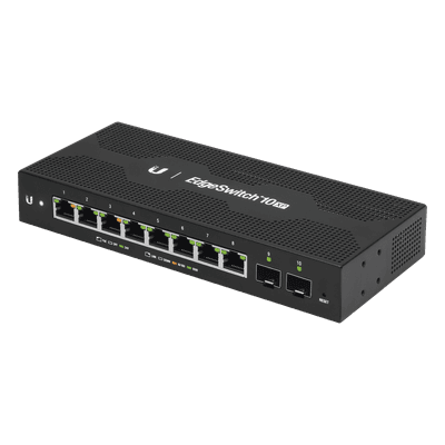 EdgeSwitch 10X Administrable de 8 Puertos Gigabit PoE Pasivo 24VDC + 2 Puertos SFP