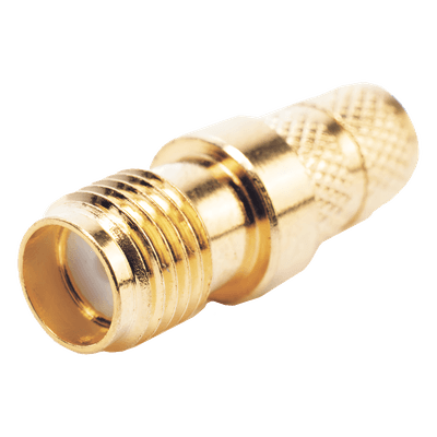 Conector RF / SMA Hembra Inverso / Anillo Plegable / Compatibilidad RG-8/X, LMR-240 / Oro/Oro/Teflón
