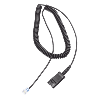 Cable Adaptador QD / Diademas HT101/HT201/HT202 / Teléfonos Analógicos, Digitales e IP / Compatible Grandstream y Yealink / Audio Full Duplex / Impedancia 2000Ω