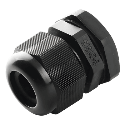 Conector Tipo Glándula / IP67 / Cable 10-14 mm / Rosca 22 mm (7/8') / Plástico Negro