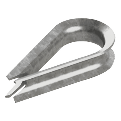 Guardacabos de Acero / Cable 3/8" (9.525 mm) / Rosca 7/16" (11.1125 mm) / Galvanizado Electrolítico / 6.00 x 3.50 x 1.30" (152.4 x 88.9 x 33.02 mm)