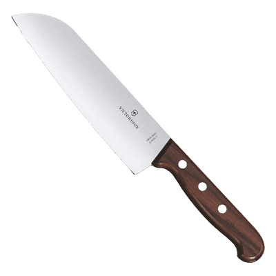 Cuchillo Santoku / Hoja 17 cm / Filo Recto con Alvéolos / Mango Maple / 0.103 kg / Diseño Japonés