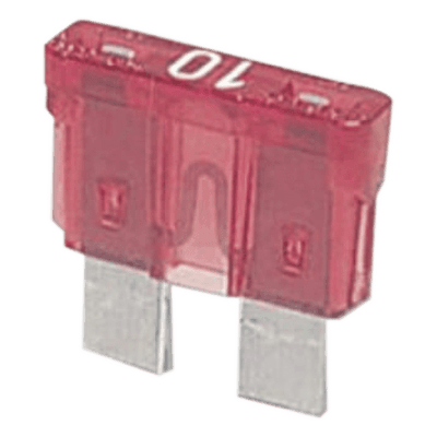 Fusible Automotriz / 10A / 32V DC / 19 x 8.7 mm / Tipo Clavija