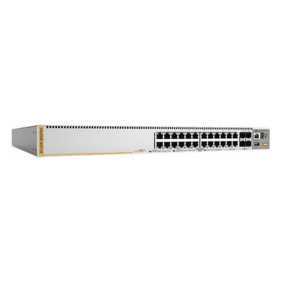 Switch PoE+ Stackeable Capa 3, 20 puertos 10/100/1000 Mbps + 4 x 100M/1G/2.5/5G-T + 4 puertos SFP+ 10 G, hasta 740 W, fuente redundante