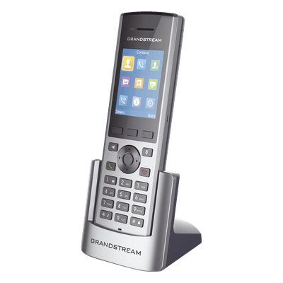 Teléfono IP DECT Inalámbrico / Alcance 400 m (1312.3 ft) / 10 Cuentas SIP / Pantalla LCD 2.4 Pulgadas / 40 Horas Conversación / Audio Full HD