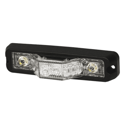 Luz perimetral direccional / Ultra brillante ámbar / 180° visibilidad / 12-24 VCC / 5.1 x 1.2 x 1.35 in