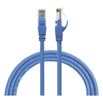 Cable de Parcheo UTP Cat6 / 1m (3.28 ft) / Azul / 26AWG CCA / 250MHz / Gigabit Ethernet