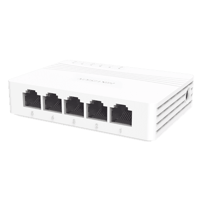 Switch Gigabit No Administrable de Escritorio con 5 puertos 10 / 100 / 1000 Mbps / Diseño Compacto y Estetico
