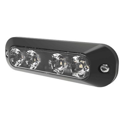 Luz Auxiliar LED / 4 LEDs Ultra Brillantes / 30 Patrones de Destello / 12-24 VCC / IP Exterior e Interior / SAE J595 Clase I